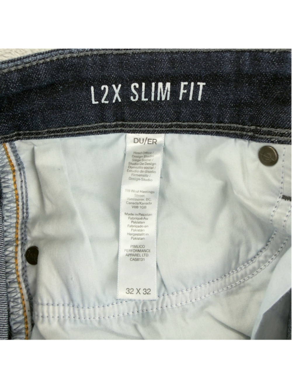 DU/ER Mens Size 32x30 Slim Fit Denim Jeans - Picture 6 of 12